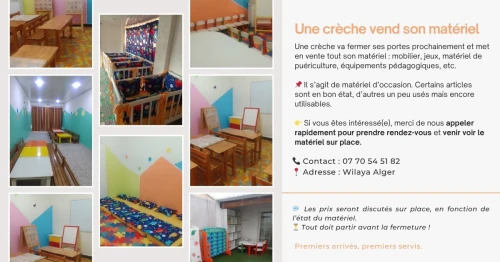 vente matériel creche 