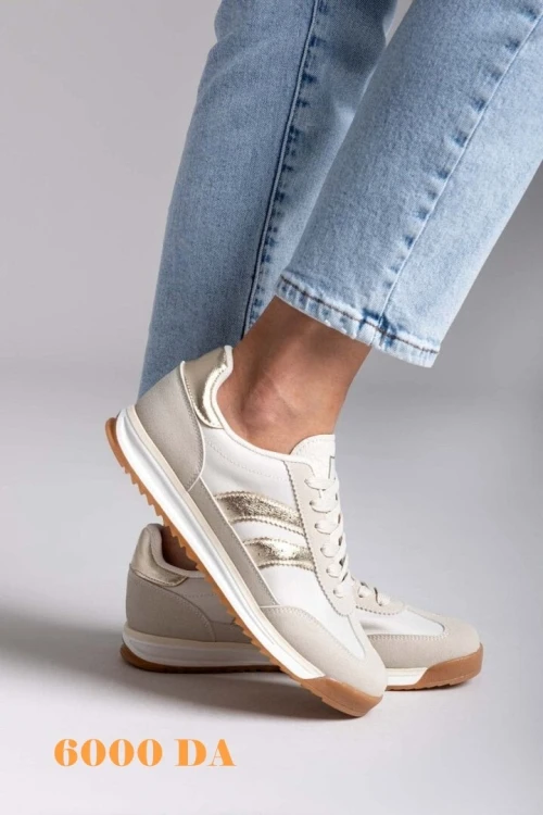 CHAUSSURE FEMME - ÉDITION BEIGE & OR