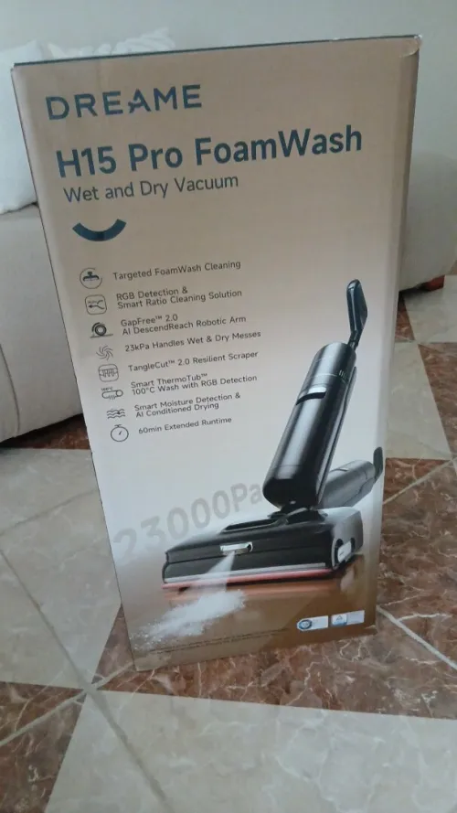Dreame H15 Pro FoamWash Aspirateur Laveur, Nettoyage Ciblé, Lavage Intelligent de la Brosse