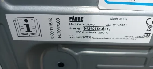 Machine à laver top Faure 6kg