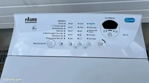 Machine à laver top Faure 6kg