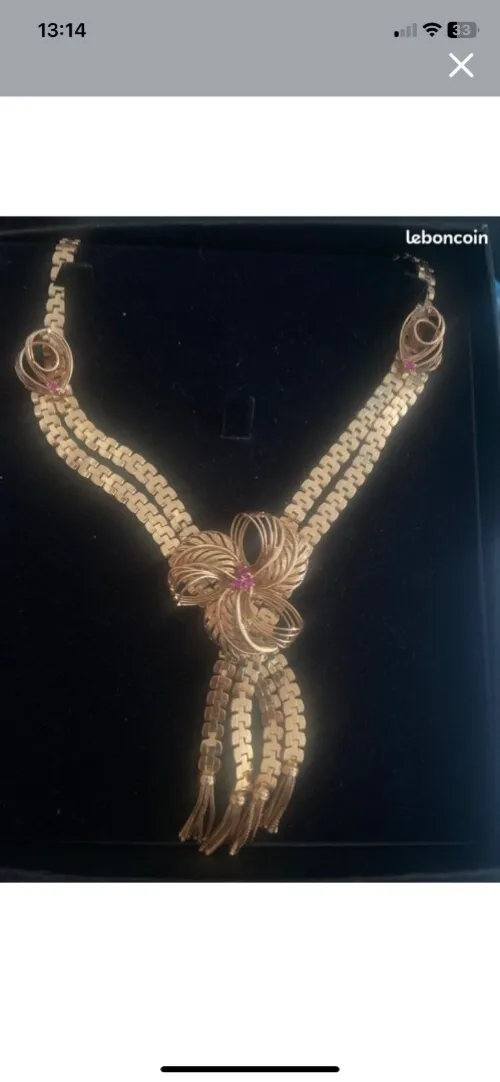 Collier très ancien or 18 carat or étranger 