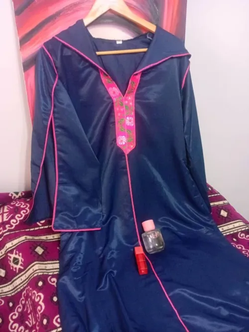 Robe djellaba toile satiné nouveau style