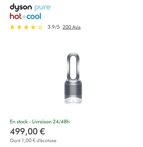 Dyson Purificateur ventilateur chauffage 