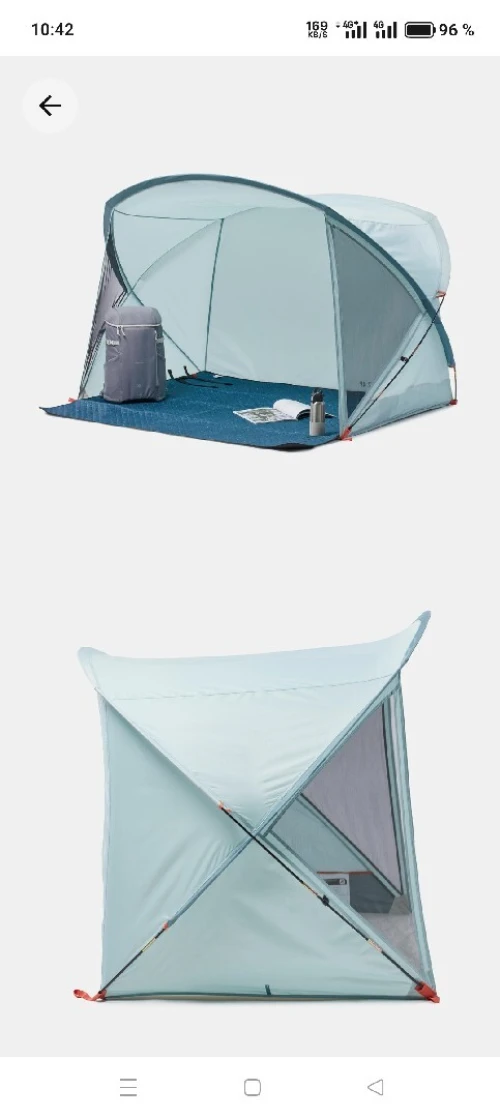 Tente Abrià arceaux de camping 4 places - Arpenaz 4P