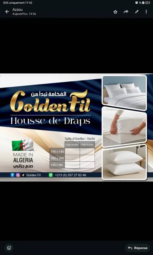 Housse de draps