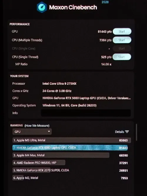 LENOVO LEGION 7 PRO 2025/ULTRA 9-275HX/RAM 32GB/ 2TB /NVIDIA RTX 5080 16GB/ECRAN 16 OLED 2K 240HZ