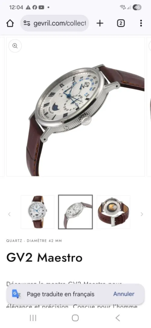 Montre Gevril GV2 Maestro