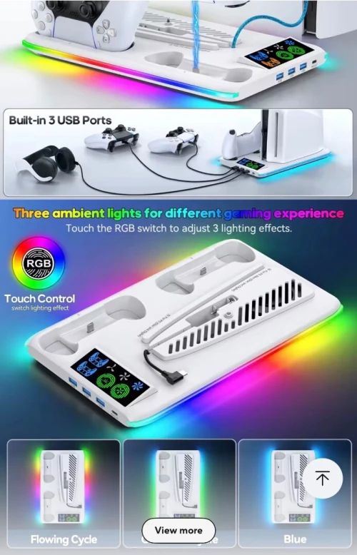 Support station charge PS5 vertical stand