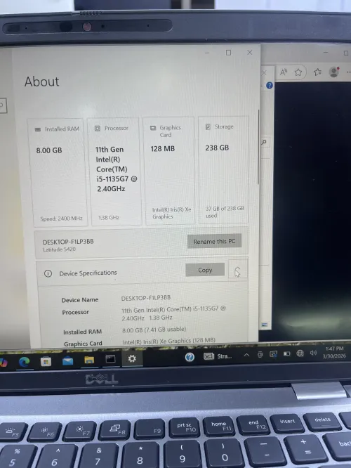 Dell Latitude 5420  / i5 1135G7 / 8GB RAM / 256GB SSD