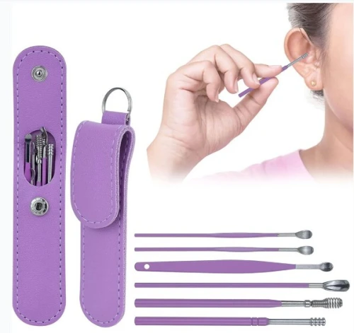 Kit de Retrait de Cérumen pour Oreilles 6 pièces 