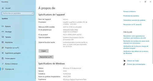 PC Portable Lenovo B5400 15 pouces (Usagé).