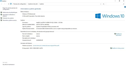 PC Portable Lenovo B5400 15 pouces (Usagé).