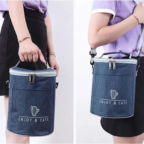 Sac à déjeuner isotherme portable avec bandoulière  حقيبة حفظ الطعام حافظة للحرارة