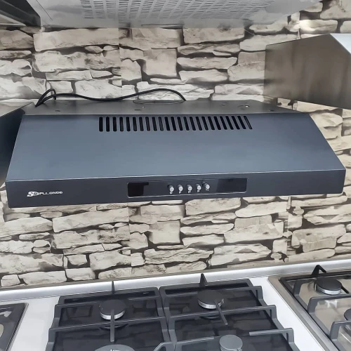 Hotte de Cuisine Noir Schallenge 60cm  2in1 فلتر / مدخنة LED