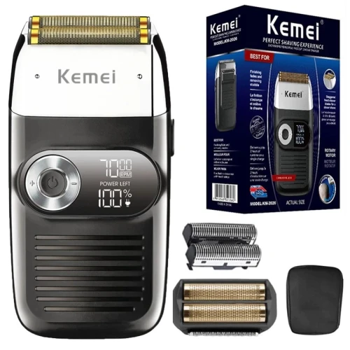 Kemei rasoirs sans fil affichage LED rechargeable 2 en 1