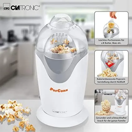 Clatronic Pm 3635 Popcorn automatique Blanc/Gris
