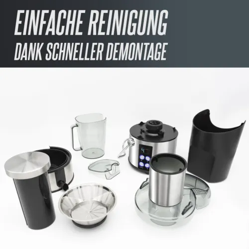 Presse-agrumes HEINRICHS pour fruits et légumes, acier inoxydable 800W, 