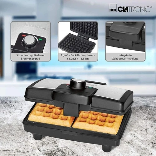 Gaufrier Électrique - Appareil à Gaufre Professionnel - WA 3606 CLATRONIC