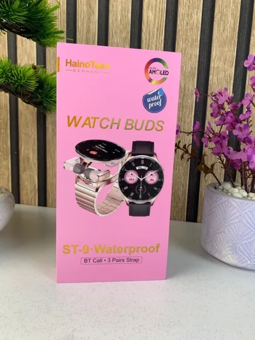 Smartwatch étanche Haino Teko ST-9 avec 3 paires de bracelets et écouteurs intégré ساعة ذكية أصلية