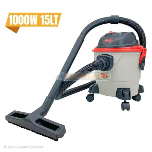 Aspirateur 15Lt Cuve Plastique 1000W Crown