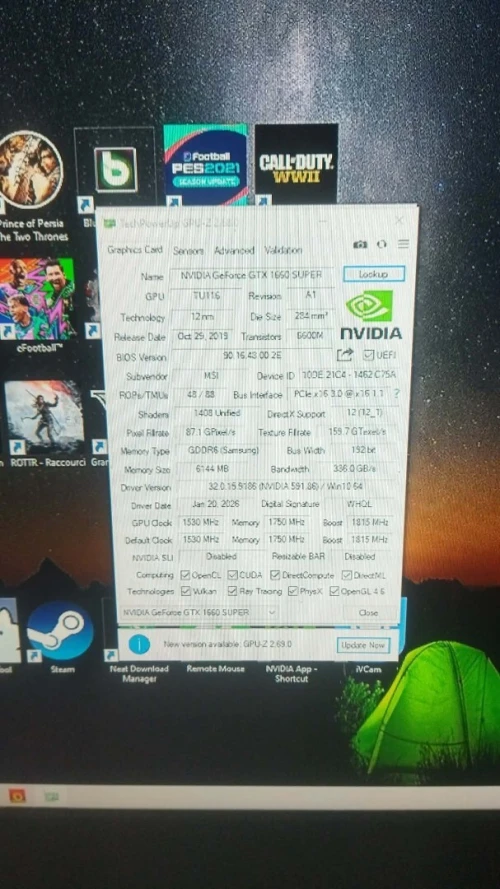 Pc gamer i7 6em gen ram16 ddr4 gtx 1660 super