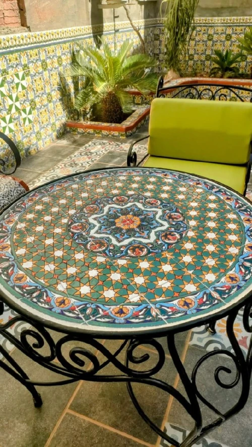 Table Fer forgé+céramique chik