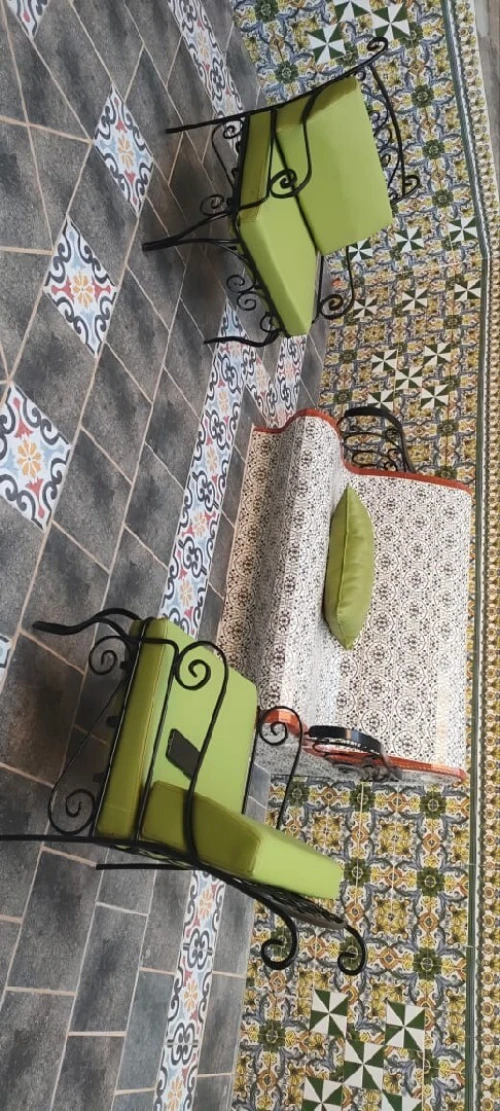 Table Fer forgé+céramique chik