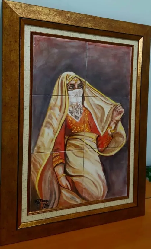 Tableau peeisaje casbah céramiques