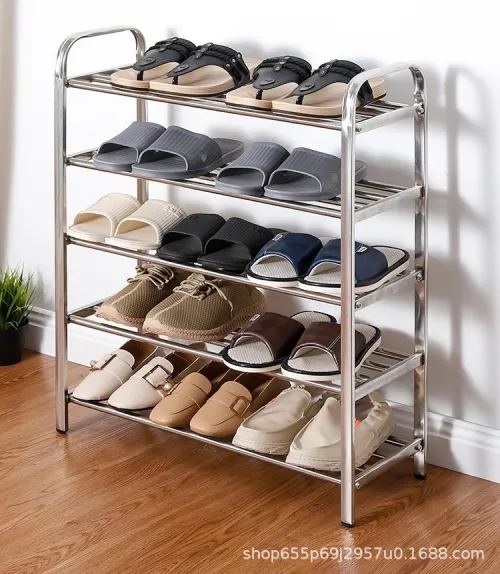 Porte Chaussures 4 étage en Acier Inoxydable