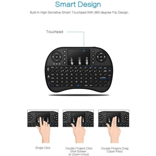   Mini Wireless Rechargeable Keyboard with Touchpad, 2.4Ghz