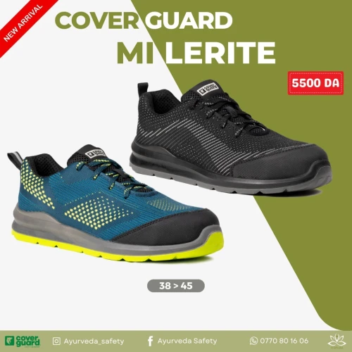 CHAUSSURE DE SECURITE COVERGUARD MILERITE Bleu/Vert, Noir/Gris S1P SRC