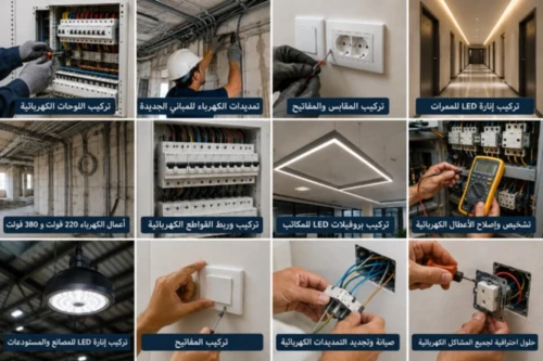 إعلان خدمات كهرباء البناء