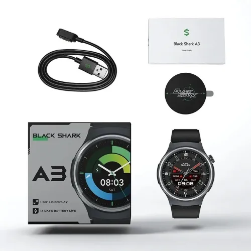 Black Shark A3 Montre Connectée Bluetooth 5.3 Écran 1.53" TFT Étanche IP6X