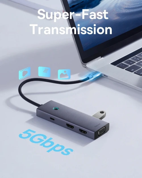 Baseus USB Hub Type C 7 in 1 HDMI 4K 60Hz 30Hz VGA PD 100W