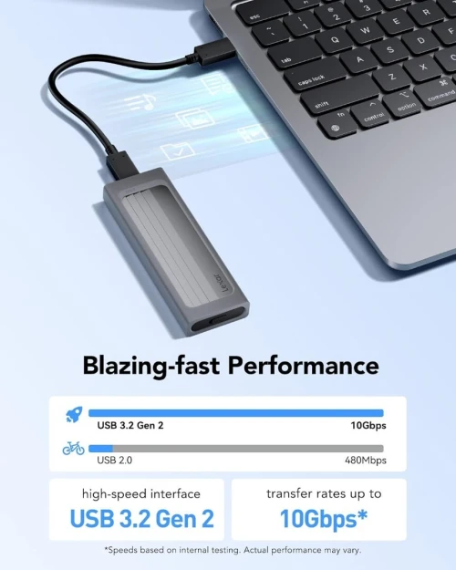 Lexar Boîtier M.2 SSD NVMe USB 3.2 Gen 2 10 Gbps