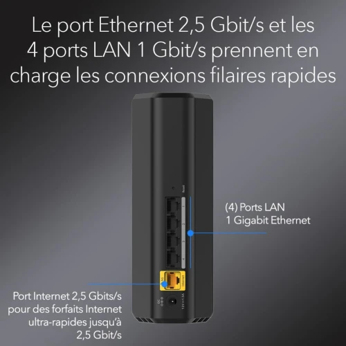 NETGEAR Nighthawk RS100 - Routeur WiFi 7 Bibande (BE3600) | Port 2.5G Multi-Gig