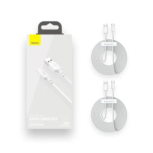 Baseus - Câble de charge rapide USB Type C 5A - 40W - (pack de 2)