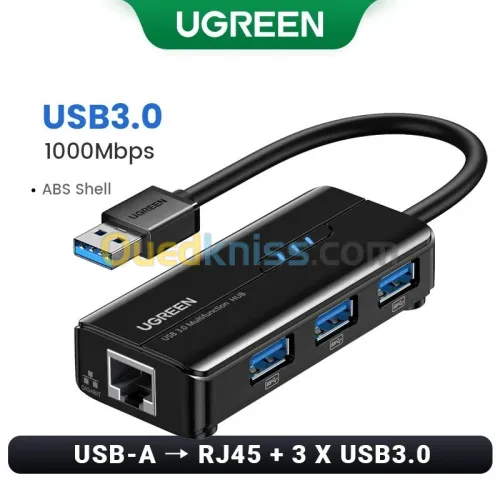 UGREEN HUB USB 3.0 Ethernet 1000Mbps