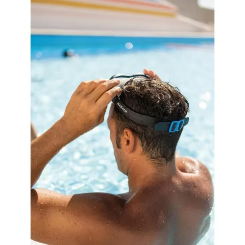 MASQUE Decathlon DE PISCINE - SWIMDOW V2 TAILLE L VERRES CLAIRS - GRIS BLEU
