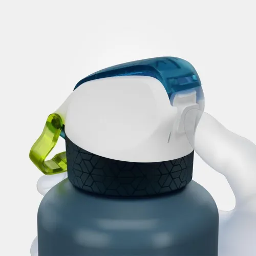 Gourde Decathlon enfant en alu 0,6L avec bouchon instantané et pipette pour la randonnée