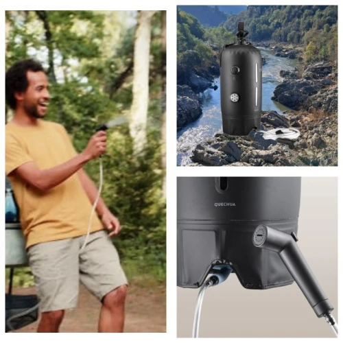 DOUCHE PRESSION SOLAIRE POUR LE CAMPING - 10 LITRES
