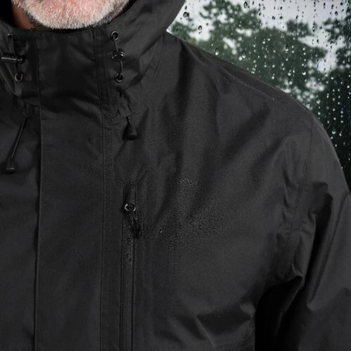 Veste imperméable de randonnée - NH500 coupe vent et pluie - Homme noir