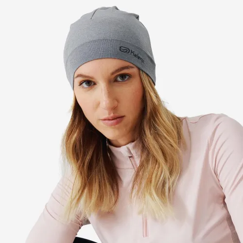 Bonnet running seamless Homme Femme - KIPRUN GRIS + NOIR