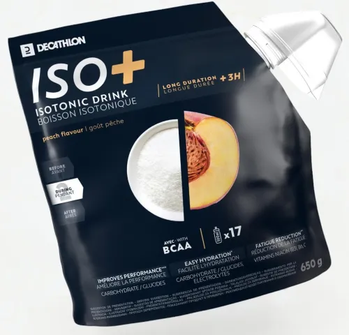 BOISSON ISOTONIQUE POUDRE ISO+ ORANGE+PÊCHE+neutre+FRAISE - CERISE 650g