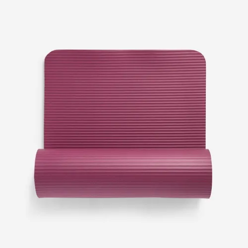 Tapis de Pilates confort épaisseur 15 mm, bordeaux