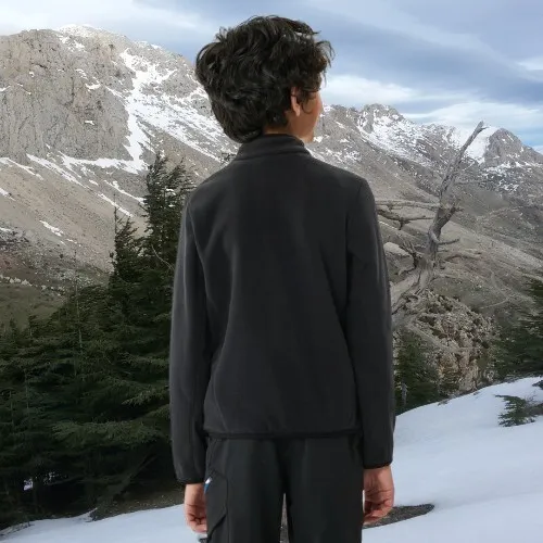Veste polaire de randonnée - MH150 noire - enfant Noir/