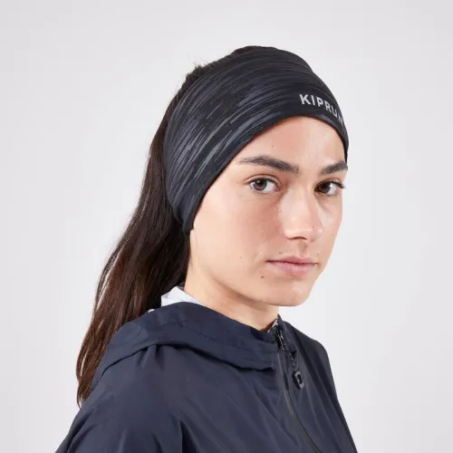 bandeau multifonctions homme femme -Tour de cou running chaud kiprun warm+Noir Fumé