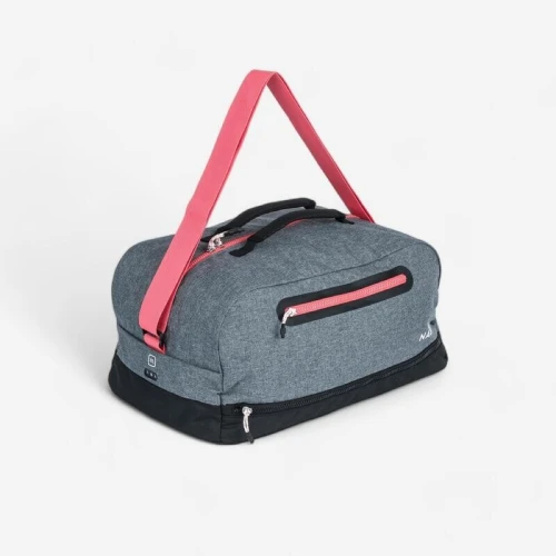 Sac de piscine Duffle bag 27L 3 compartiments, gris rose-bleu noir