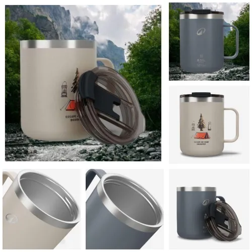 Mug 900 isotherme 0,35L en inox, pour le camping, la randonnée/trekking 